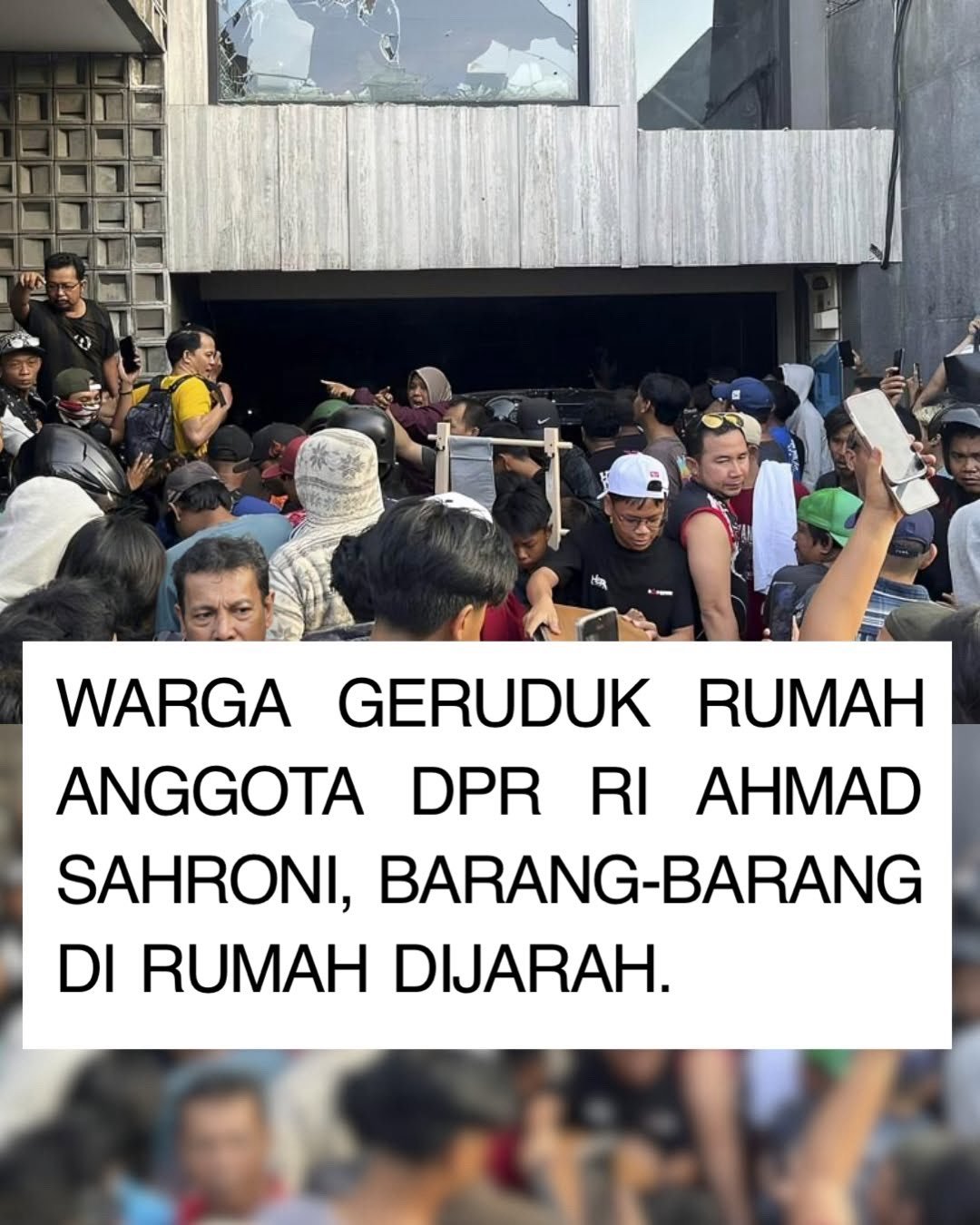 warga geruduk rumah Ahmad Sahroni